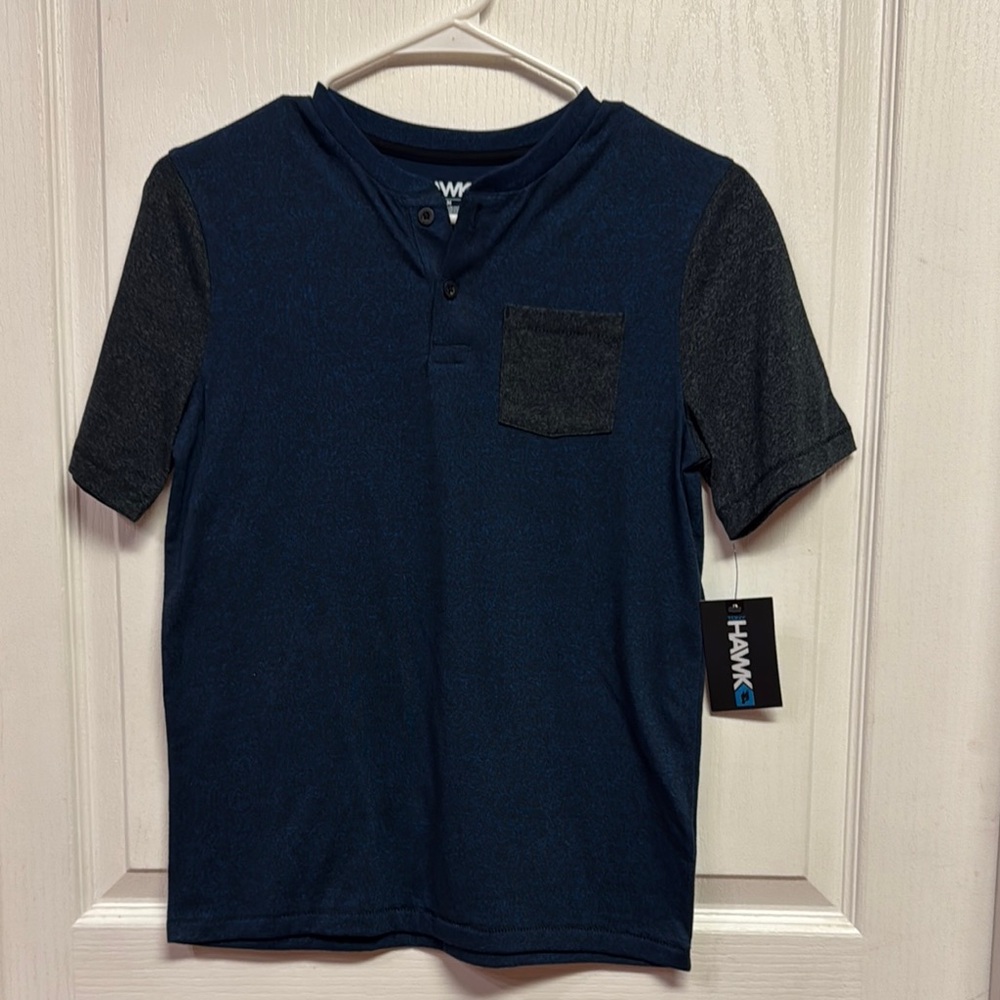 Tony Hawk Blue and Gray Button Down Shirt